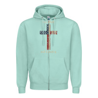 Seafoam for god and country cross american flag faith us patriotic tank top Zipper Hoodie - linhVisuals
