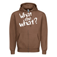 Chestnut what the what Zipper Hoodie - linhVisuals