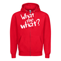 Red what the what Zipper Hoodie - linhVisuals