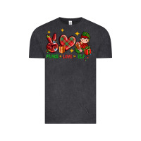 Vintage Black Peace Love Elf Christmas Vintage Tee - BundleAndBundleShop