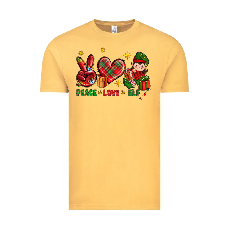 Peace Love Elf Christmas Vintage Tee by BundleAndBundleShop | Teevron