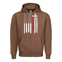 Chestnut in god we trust with patriotic vintage american flag t shirt Zipper Hoodie - linhVisuals