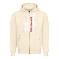 Sandshell in god we trust with patriotic vintage american flag t shirt Zipper Hoodie - linhVisuals
