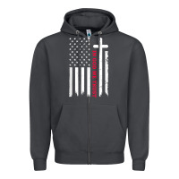 Smoke in god we trust with patriotic vintage american flag t shirt Zipper Hoodie - linhVisuals