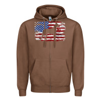 Chestnut great dane vintage american flag t shirt Zipper Hoodie - linhVisuals