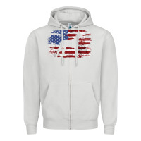 Dove Grey great dane vintage american flag t shirt Zipper Hoodie - linhVisuals