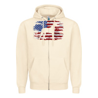 Sandshell great dane vintage american flag t shirt Zipper Hoodie - linhVisuals