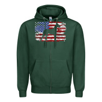 Sports Green great dane vintage american flag t shirt Zipper Hoodie - linhVisuals