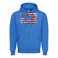 True Royal great dane vintage american flag t shirt Zipper Hoodie - linhVisuals
