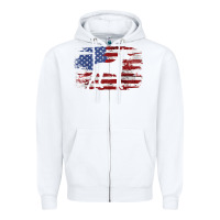 White great dane vintage american flag t shirt Zipper Hoodie - linhVisuals