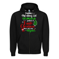 Black family christmas vacation pajamas Zipper Hoodie - linhVisuals