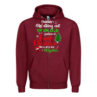 Burgundy family christmas vacation pajamas Zipper Hoodie - linhVisuals