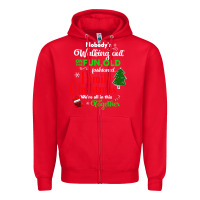 Red family christmas vacation pajamas Zipper Hoodie - linhVisuals