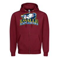 Burgundy la salle Zipper Hoodie - linhVisuals