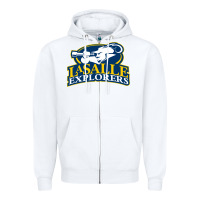 White la salle Zipper Hoodie - linhVisuals