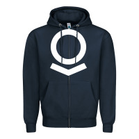 Navy Palantir Zipper Hoodie - linhVisuals
