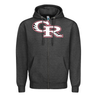 Charcoal Heather glen ridge high school Zipper Hoodie - linhVisuals