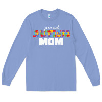 Colony Blue LIL Autism Mom Long Sleeve Tee - CowhideDigitalArt