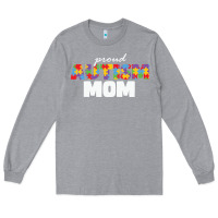 Heather Grey LIL Autism Mom Long Sleeve Tee - CowhideDigitalArt