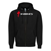 Black Specialized Bikes Bicycle Zipper Hoodie - linhVisuals