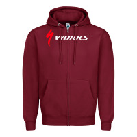 Burgundy Specialized Bikes Bicycle Zipper Hoodie - linhVisuals