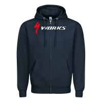 Navy Specialized Bikes Bicycle Zipper Hoodie - linhVisuals