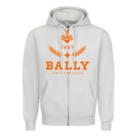 Dove Grey bally Zipper Hoodie - linhVisuals