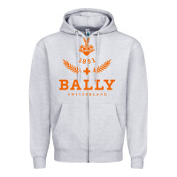 Heather Grey bally Zipper Hoodie - linhVisuals