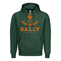 Sports Green bally Zipper Hoodie - linhVisuals
