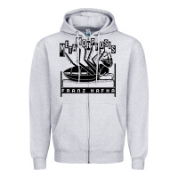Heather Grey kafka metamorphosis Zipper Hoodie - linhVisuals
