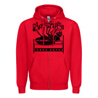 Red kafka metamorphosis Zipper Hoodie - linhVisuals