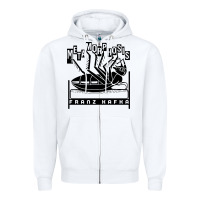 White kafka metamorphosis Zipper Hoodie - linhVisuals