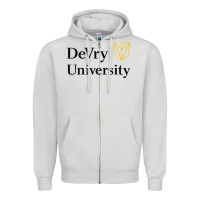 Dove Grey devry advantage academy vectorized Zipper Hoodie - linhVisuals