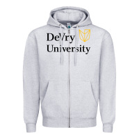 Heather Grey devry advantage academy vectorized Zipper Hoodie - linhVisuals