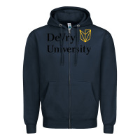 Navy devry advantage academy vectorized Zipper Hoodie - linhVisuals