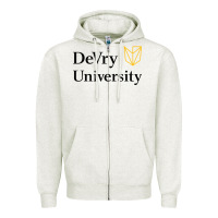 Oatmeal Heather devry advantage academy vectorized Zipper Hoodie - linhVisuals
