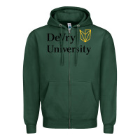 Sports Green devry advantage academy vectorized Zipper Hoodie - linhVisuals