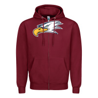 Burgundy eagle high school Zipper Hoodie - linhVisuals