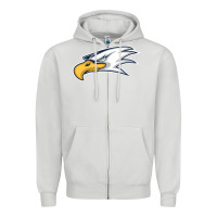 Dove Grey eagle high school Zipper Hoodie - linhVisuals