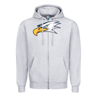 Heather Grey eagle high school Zipper Hoodie - linhVisuals