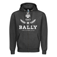 Charcoal Heather bally Zipper Hoodie - linhVisuals