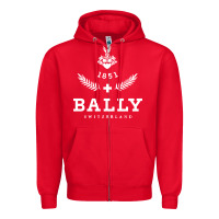 Red bally Zipper Hoodie - linhVisuals