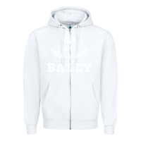White bally Zipper Hoodie - linhVisuals