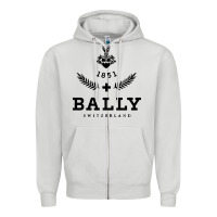 Dove Grey bally Zipper Hoodie - linhVisuals