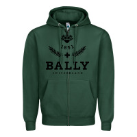 Sports Green bally Zipper Hoodie - linhVisuals