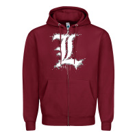 Burgundy ryuzaki Zipper Hoodie - linhVisuals