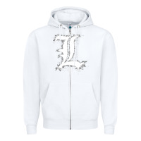 White ryuzaki Zipper Hoodie - linhVisuals
