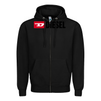 Black Diesel Zipper Hoodie - linhVisuals