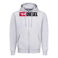 Heather Grey Diesel Zipper Hoodie - linhVisuals