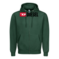 Sports Green Diesel Zipper Hoodie - linhVisuals